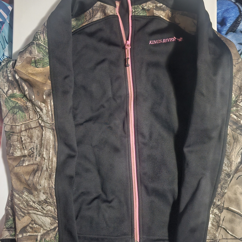 Women's Black and Camouflage Bomber Jacket